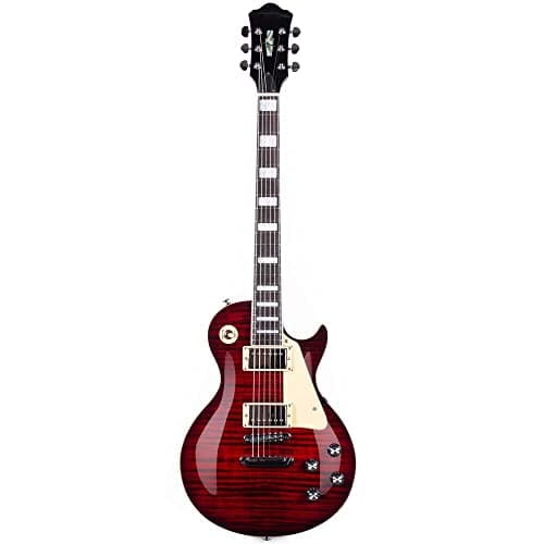 Les Paul 40 Inch Electric Guitar Kit for Beginner, Intermediate & Professional Guitar, Mahogany Solid Body & Neck Guitar, Chrome Humbucker Pickups with Bag (Red)