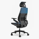 Steelcase Gesture - Silla de Oficina ergonómica con reposabrazos de 360°, Soporte Lumbar 3D Live Back y reposacabezas Ajustable con Cobalto - 4
