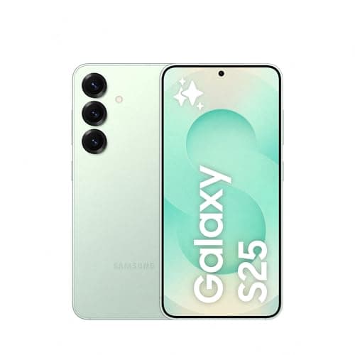 Samsung Galaxy S25 256GB Teléfono Móvil con IA, Galaxy AI, 12GB RAM, Cámara 50MP, Dual SIM, IP68, Garantía del Fabricante 3 Años + 1 Año Extra, Color Menta (Versión Española)