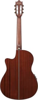 Ibanez GA35TCE-NT Classical Electro Acoustic Guitar – Thinline Cutaway Nylon String with Spruce Top, Sapele Back & Sides, Undersaddle Pickup, AEQ210T Preamp & Onboard Tuner - Natural High Gloss - 3