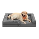Feandrea Orthopedic Dog Bed for Large Dogs, Memory Foam Dog Bed Sofa Pet Couch with Sides, Removable Washable Cover and Waterproof Liner, 122 x 89 x 18 cm, Slate Grey PGW254G02 - 1