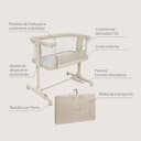 lionelo Pari Cuna 3 en 1 hasta 9 kg, Cuna de colecho, Cama Mecedora, Ajuste de Altura e inclinación del colchón, 4 Ruedas con Freno, Colchón Ergonómico, Malla Transpirable, Bolsa, Minicuna - 9