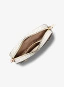 Michael Kors Jet Set East West Chain Crossbody Vanilla MK Powder Blush Pink Bundled with Card Holder in Ballet - 8