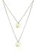Elli Necklace Layer-Look with Geo Minimal Platelet Pendants in 925 Sterling Silver Gold Plated - 5