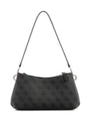 GUESS bolso de hombro bolso bandolera Noelle II Tri Compartment Shoulder Crossbody Bag Coal Logo negro - 2
