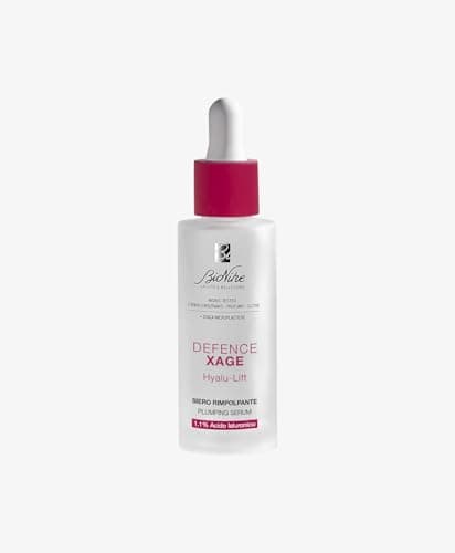 BioNike Defence XAGE - Hyalu-Lift Siero Viso Rimpolpante e Antirughe con Acido Ialuronico Idratante, Dona Tono, Volume e Compattezza al Viso, Texture in Gel a Rapido Assorbimento, 30 ml