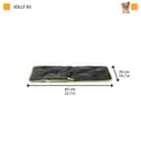 Ferplast Cuccia Cane e Gatto Antigraffio e Impermeabile, Tessuto Tecnico Resistente Tech, JOLLY Taglia Media, Materassino Lavabile in Lavatrice a 30°, 83 x 50 x 3,5 cm, Nero - 2