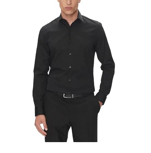 Calvin Klein Camicia da Uomo Slim ESNTL Poplin NOS STR SLD, Bianco (Bianco), M