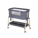 Asalvo Smart Minicuna Colecho Bebé 2 en 1 – Cuna Colecho con 7 Alturas Regulables, Inclinación Antirreflujo, Ruedas con Freno, Colchón Incluido, Laterales Transpirables, Cuna Bebé Recién Nacido - 1