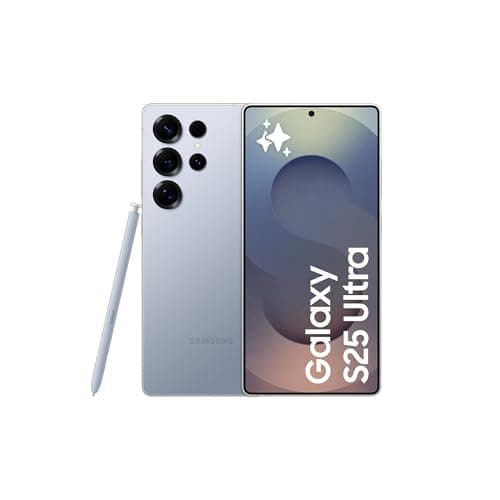 Samsung Galaxy S25 Ultra 512GB Teléfono Móvil con IA, Galaxy AI, 12GB RAM, Cámara 200MP, Dual SIM, IP68, Garantía del Fabricante 3 Años + 1 Año Extra, Titanio Azul (Versión Española)