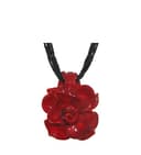 Venetiaurum - Collana per Donna Con Pendente a Rosa Rossa In Vetro Originale Di Murano E Argento 925 - Gioiello Made In Italy Certificato - 1