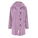 Generisch Freizeitjacke Damen Wollmantel Winter Mantel Lang Wintermantel Elegante Casual Einfarbig Freizeitjacke Stehkragen Jacke Mit Knöpfen Winterjacke Frauen Mit Taschen Wolljacke Violett 3XL - 4