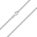 Materia Damen Schlangenkette Silber 925 Halskette 1,2mm rhodiniert K22-40 cm - 1