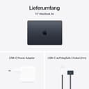 Apple MacBook Air (13", Apple M4 Chip mit 10‑Core CPU und 8‑Core GPU, 16GB Gemeinsamer Arbeitsspeicher, 256 GB) - Mitternacht - 6