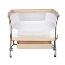 Culla Neonato Pieghevole, fino a 20kg 4 Altezze Regolabili, Culla Co-sleeping con materasso e zanzariera 2 in 1 Lettino Co-sleeping per neonati da 1 a 36 mesi -104*52*100-110 cm-bianco sporco - 6