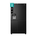 Hisense RS818N4TFE Frigorifero Side By Side, 632 L, Classe E, Black Inox, Display Touch con Voice Control - 1