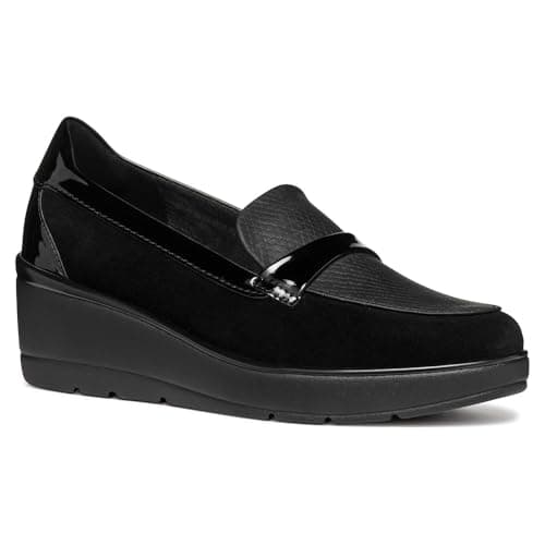 Geox Damen D Ilde B Moccasin, Schwarz, 40 EU