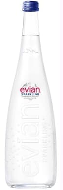 Evian Acqua Minerale Naturale Frizzante delle Alpi, Bottiglia in Vetro 750 ml, Confezione da 3 - 1