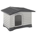 Ferplast Caseta Perros Exterior DOGVILLA 70 SE, Caseta Perro, Casa para Perros, Base Drenante, Base Aislante, Techo Desmontable, Rejilla de Ventilación, Plástico Reciclado, 73 x 59 x h 53 cm - 1