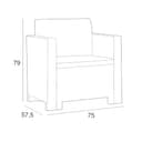 BICA 9067.3 Set Nebraska Salottino 4 Posti, Marrone, 281 x 155 x 79 cm - 9