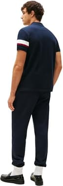 Tommy Hilfiger Men’s Short Sleeve Tape Regular Fit Polo Shirt, Blue (Desert Sky), XL - 2