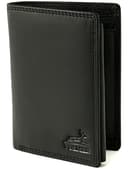 Fa.Volmer Schwarze Ledergeldbörse aus echtem Leder in Hochformat mit TÜV geprüftem RFID Schutz Phoenix 3, Schwarz - 5