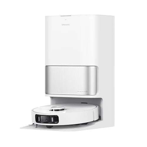 DREAME L40 Ultra Ae Robot Aspirador con 19,000 Pa de Succión, Cepillos y Mopa de Alcance Flexible, Elimina La Suciedad Húmeda y Seca, La Estación Todo En Uno Vacía el Polvo, Blanco