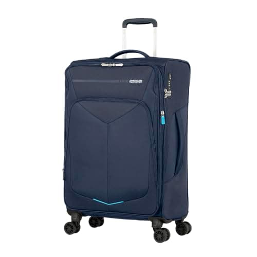 American Tourister Summerfunk - Spinner M, Expandable Case, 68 cm, 71.5/77 L, Blue (Navy)