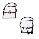 COYUN 2 Pcs Spille Zaino, Spille Smaltate, Creative Distintivi Satirici Divertenti, Funny Enamel Pin Metal Personalizzata Spilla, Piccole Spille, Per Zaini, Cappelli e Decorazioni Di Abbigliamento - 1