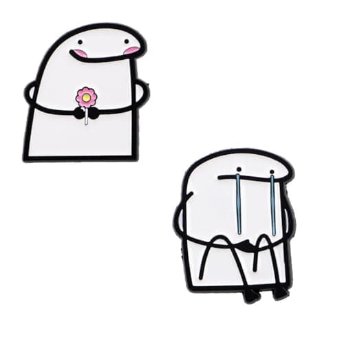 COYUN 2 Pcs Spille Zaino, Spille Smaltate, Creative Distintivi Satirici Divertenti, Funny Enamel Pin Metal Personalizzata Spilla, Piccole Spille, Per Zaini, Cappelli e Decorazioni Di Abbigliamento