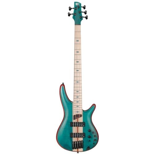 Ibanez SR1425B Premium Caribbean Green Low Gloss 5-String Electric Bass Guitar with Gig Bag