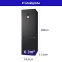 CHIQ Kühlschrank mit Gefrierfach No Frost | 356 L | 200 cm H, 60 cm B, 63 cm T| Smart Kontrol, Eco Mode, Leise 35 dB | 4-Sterne-Gefrieren, Schnellkühlung, LED-Touch-Display | FBM351NEI42 - 2