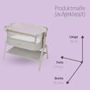 Maxi Cosi Iora² Baby Stubenbett, 0–6 kg (9 kg), Klappbares und Leichtes Beistellbett Baby, 5 cm CloudCore-Matratze, 5 Höhenstufen, 2 Leichtgängige Rollen, Easy Slide, Elegance Beige - 9