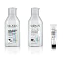 Redken, Shampoo + Balsamo + Leave In Travel Size in Omaggio, Azione Riparatrice, Per Capelli Danneggiati, Formula con Acido Citrico, Acidic Bonding Concentrate ABC, 300ml + 300ml + 30ml - 1
