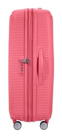 American Tourister Soundbox - Hard Shell Suitcase 77 cm Large - Trolley Suitcase with 4 Wheels, TSA Lock, Expandable & Light - 97/110 L - Pink (Sun Kissed Coral) - 2