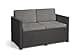 Allibert Victoria Monaco Lounge Set with Lyon Table Anthracite - Premium - Rattan Look, Weatherproof - 4