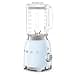 Smeg, BLF03PBEU, 1.5 L Blender, 4 Speed Levels, 4 Automatic Programmes, Removable Double Blade, Transparent Lid Opening with Dosing Cap, Non-Slip, 800W, Blue - 2