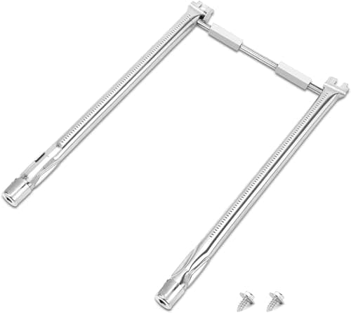 GFTIME 45,7 CM 69785 Quemador Barbacoa de Gas Piezas de Repuesto para Weber Spirit 200 E210 S210 E220 S220 (con pomo Delantero) Acero Inoxidable BBQ Quemadores per Parrilla Barbacoa Weber 46100001
