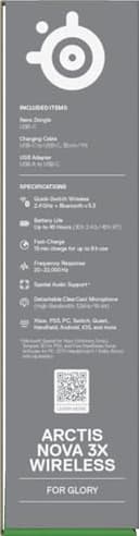 SteelSeries Arctis Nova 3X Wireless Gaming-Headset – App-Steuerung – 40 Std. Akku – Neodym-Magnet-Treiber – 2,4 GHz/Bluetooth – Abnehmbares Mikrofon – Xbox, PS5, PC, Switch, Mobilgeräte - Schwarz - 16