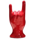 Generico Mano Corna Portafortuna Napoletana contro la Jella, Scultura in Ceramica Rossa Lucida, Amuleto Scaramantico Tradizionale, Soprammobile Decorativo Design Moderno, Idea Regalo Buon Augurio - 4