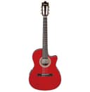 Ibanez GA35TCE-SRR Classical Electro Acoustic Guitar – Thinline Cutaway Nylon String with Spruce Top, Sapele Back & Sides, Undersaddle Pickup, AEQ210T Preamp & Onboard Tuner - Sapphire Red High Gloss - 1