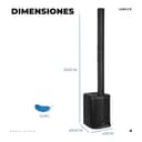 Vonyx VX822 – Pack de 2 Altavoces Columna Activos 1800W con woofer 12" Bluetooth 5.0 DSP emparejamiento estéreo entradas Micro USB XLR RCA diseño portátil Eventos DJ PA Streaming - 9