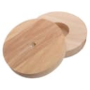 BEBEMOKO Wooden Round Lamp Base Featuring Rustic and Modern Minimalist Style 2pcs with E27 and E14 Holder Solid Wood Material Compatible with Table Lamps in Living Room Or Reading Areas - 1