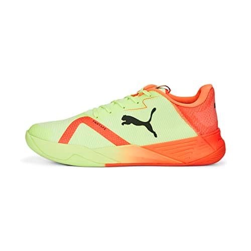 Puma Scarpe da uomo Accelerate Turbo Nitro IIIndoor Court, Fast Yellow Red Blast PUMA Black, 46 EU