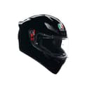 AGV - K1 S E2206, Casco Moto Integrale ECE, Stile Racing con Spoiler Aerodinamico, Prese d'Aria e Visiera Antigraffio, Campo Visivo 190°, Predisposizione Interfono, Nero, L - 1