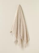 Moon Wool Throw Blanket, Merino Lambs Wool, Athens Beige, Made in UK - 2