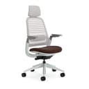Steelcase Series 1 Ergonomic Office Chair With LiveBack Lumbar Support, 4D Armests, Adjustable Headrest Dark Brown; Made in Europe - 1