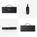 Bolso de mano tejido para mujer - Bolso de cuero tejido - Bolso de hombro - Bolso de noche formal, Medium - 3