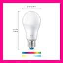WiZ Smart LED A60 Bulb, White and Full Color, E27 Base, 60W, 806 Lumens, Dimmable, Works with Alexa, Google Assistant, and Apple HomeKit, Pack of 1 - 5