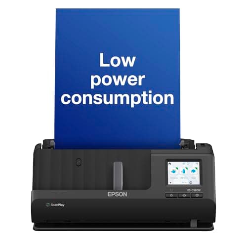 Epson ES-C380W Workforce - Escáner a Color Ultra Compacto con Wi-Fi de 30 ppm, alimentación automática, sin PC